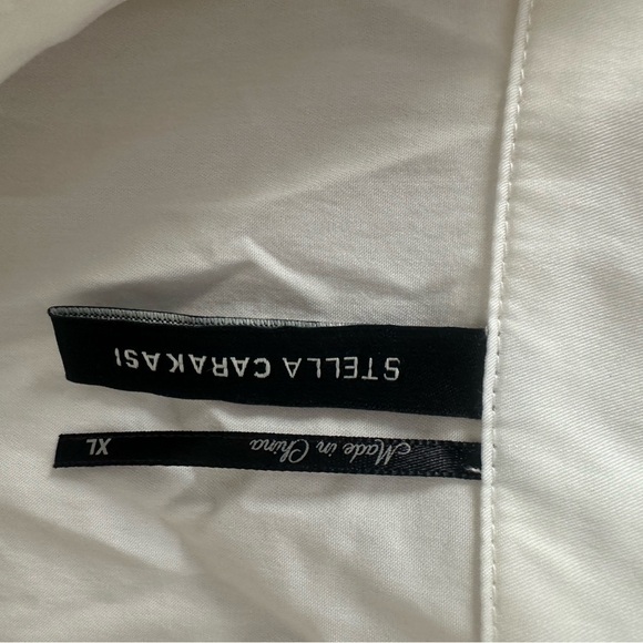 STELLA CARAKASI White Blouse with Lace Detail - Size XL - Picture 4 of 4